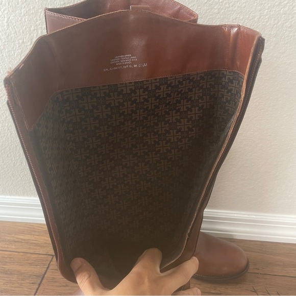 Rare Tory Burch riding boots knee high boots leather boots heel boots zip up - Picture 7 of 16